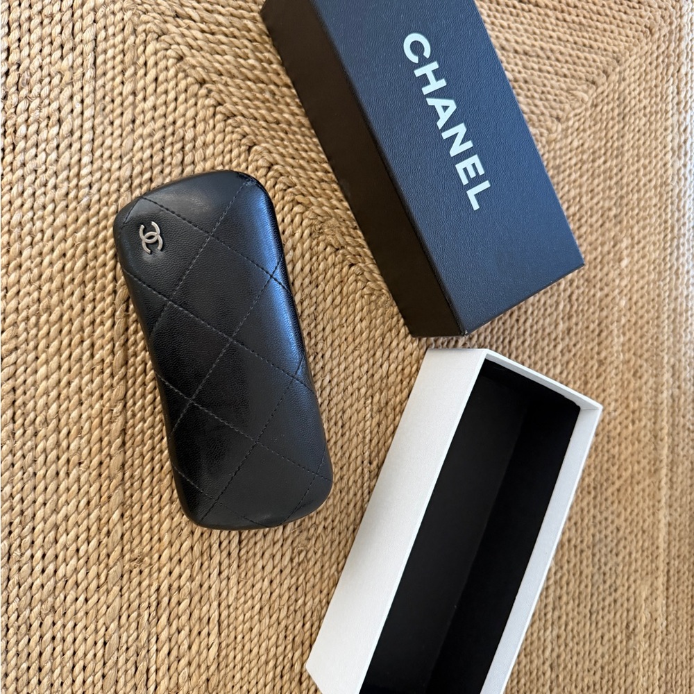 CHANEL Black Quilted Phone Case